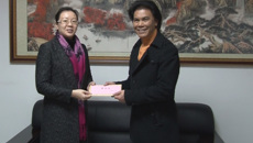 自治区文化厅副厅长严霜慰问广西艺术学校教师代表